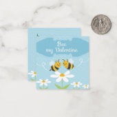 Biene meine Valentine - Niedliche Biene Valentine Mitteilungskarte (Vorderseite/Rückseite Beispiel)
