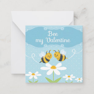 Biene meine Valentine - Niedliche Biene Valentine Mitteilungskarte