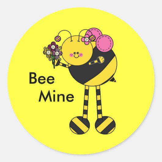 Biene, Mine Sticker (Vorderseite)