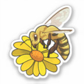 Biene mit Blossom Aufkleber (Vorderseite)
