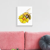 Biene mit Blossom Leinwanddruck (Insitu (Wohnzimmer))