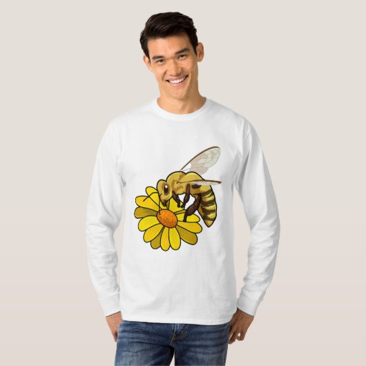 Biene mit Blossom T-Shirt (Vorne ganz)