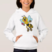 Biene mit Blume Hoodie (Vorderseite)