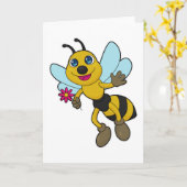Biene mit Blume Karte (Gelbe Blume)