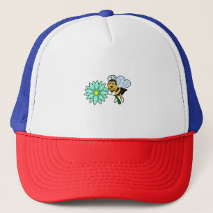 Biene mit Blume.PNG Truckerkappe