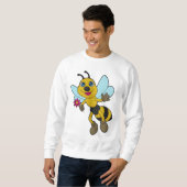 Biene mit Blume Sweatshirt (Vorne ganz)