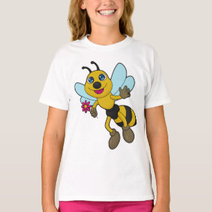 Biene mit Blume T-Shirt