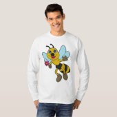 Biene mit Blume T-Shirt (Vorne ganz)