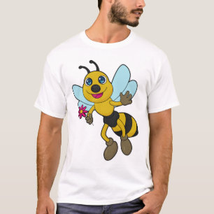 Biene mit Blume T-Shirt