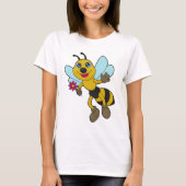 Biene mit Blume T-Shirt (Vorderseite)