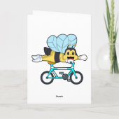 Biene mit Fahrrad Karte (Rückseite)