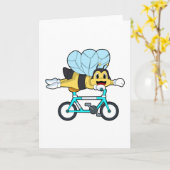 Biene mit Fahrrad Karte (Gelbe Blume)