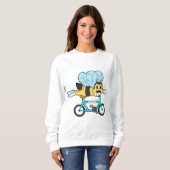 Biene mit Fahrrad Sweatshirt (Vorne ganz)
