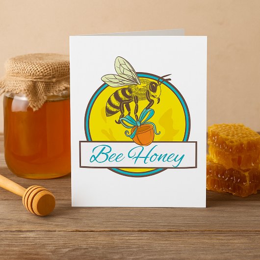 Biene mit Honey Jar Vintage Bienenzüchter Einladung