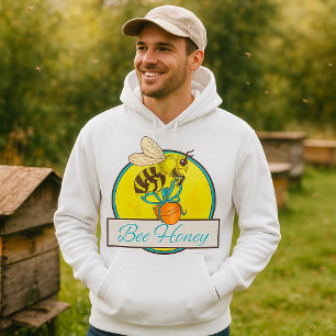 Biene mit Honey Jar Vintage Bienenzüchter Hoodie