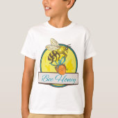 Biene mit Honey Jar Vintage Bienenzüchter T-Shirt (Vorderseite)
