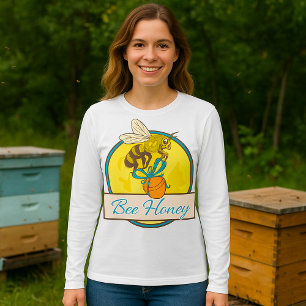 Biene mit Honey Jar Vintage Bienenzüchter T-Shirt