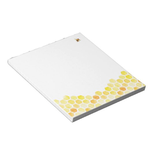Biene mit Honeycomb Notepad Notizblock (angewinkelt)