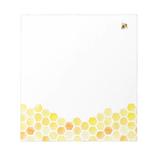 Biene mit Honeycomb Notepad Notizblock