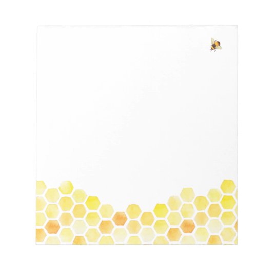 Biene mit Honeycomb Notepad Notizblock (Vorderseite)