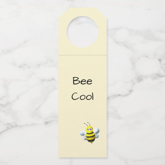Biene mit Hummel Cool Flaschenanhänger (Vorderseite)