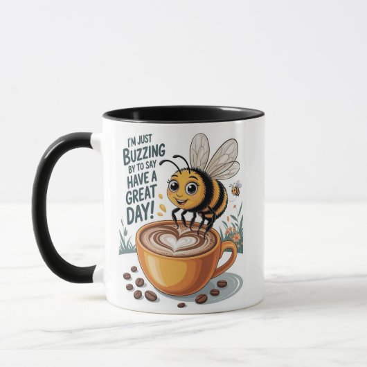 Biene mit Kaffee Tasse (Links)