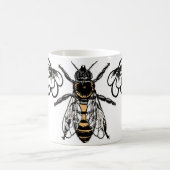 Biene mit Klee Kaffeetasse (Mittel)