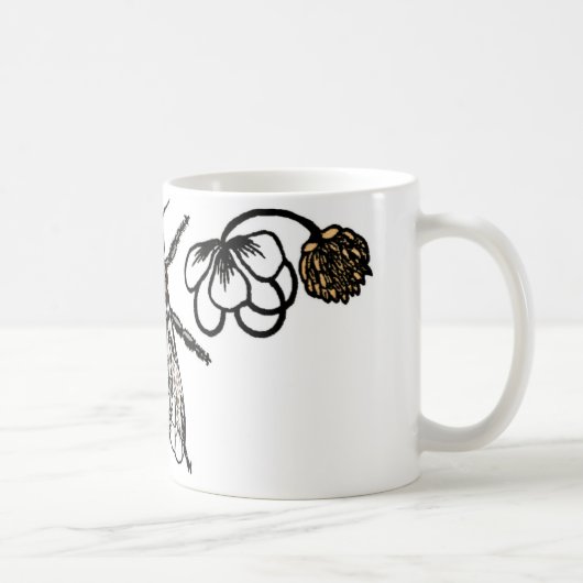 Biene mit Klee Kaffeetasse (Rechts)