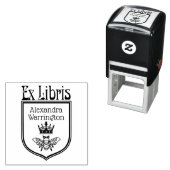 Biene mit Kronen-Wappen Emblem Ex Libris Buchname Permastempel (Beispiel)
