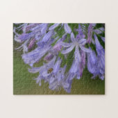 Biene mit Lila Blue Lily Blume Puzzle (Horizontal)