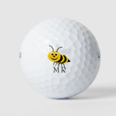 Biene Mit Monogramm Golfball (Vorderseite)