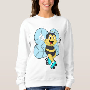 Biene mit Roller-Skaten Sweatshirt