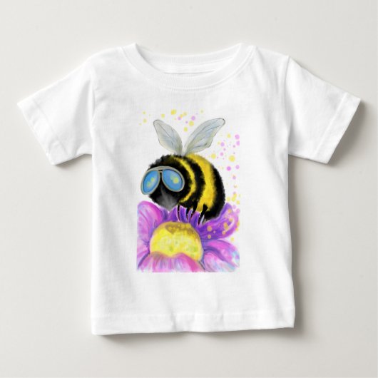 Biene mit Sonnenbrille Baby T - Shirt - Spaß (Vorderseite)