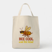 Biene mit Sonnenbrille Sprichwort Bee Cool Tragetasche (Rückseite)