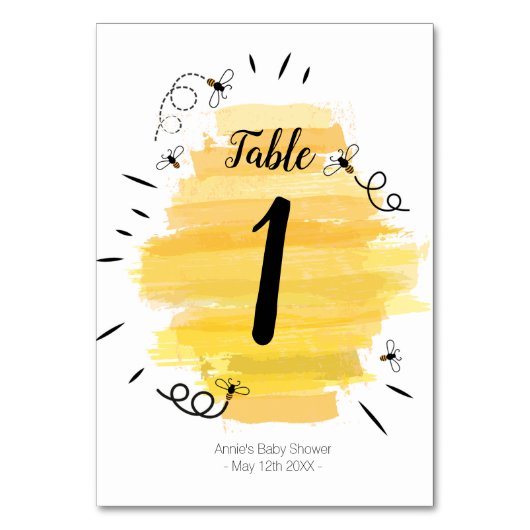 Biene Moderne Tischnummer (Vorderseite)