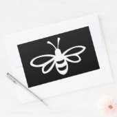 Biene (Monochrom) Rechteckiger Aufkleber (Umschlag)