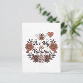 Biene my Valentine Postkarte (Stehend Vorderseite)