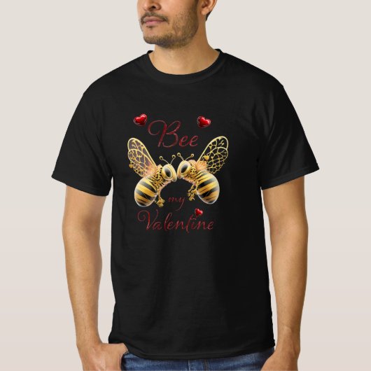 Biene my Valentine T-Shirt (Vorderseite)