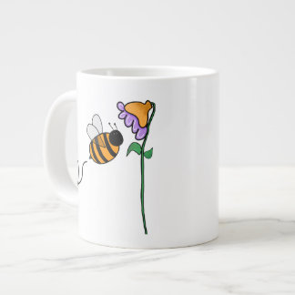Biene N Blume Handgezeichnete Doodle Jumbo-Tasse