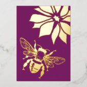 Biene n Flower Garden Outdoor Event Folieneinladung (Vorderseite)