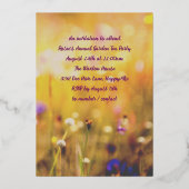 Biene n Flower Garden Outdoor Event Folieneinladung (Rückseite)