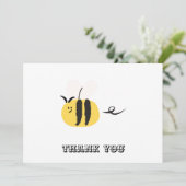 Biene, niedlich doodle dankeskarte (Stehend Vorderseite)
