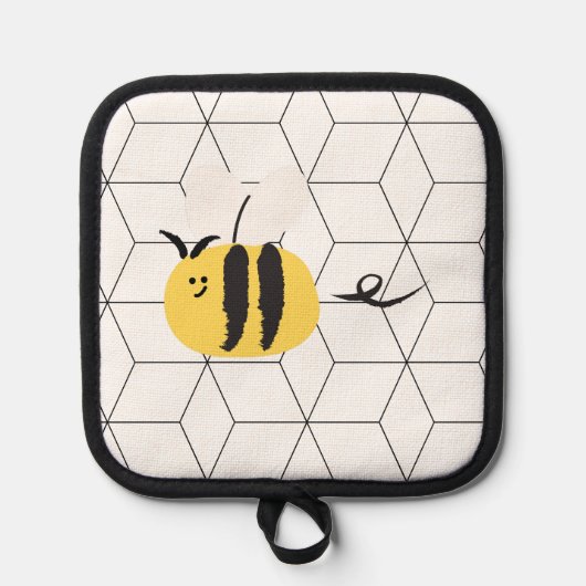 Biene, niedlich doodle topflappen (Vorderseite)