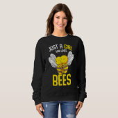 Biene nur ein Mädchen, das Bienen Liebe Sweatshirt (Vorne ganz)