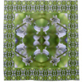 Biene on Bluebell Blume Abstrakt Duschvorhang (Vorderseite)