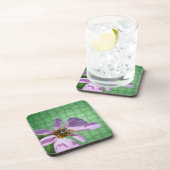 Biene on Cosmos Blume Art Nature Untersetzer Set (Rechte Seite)