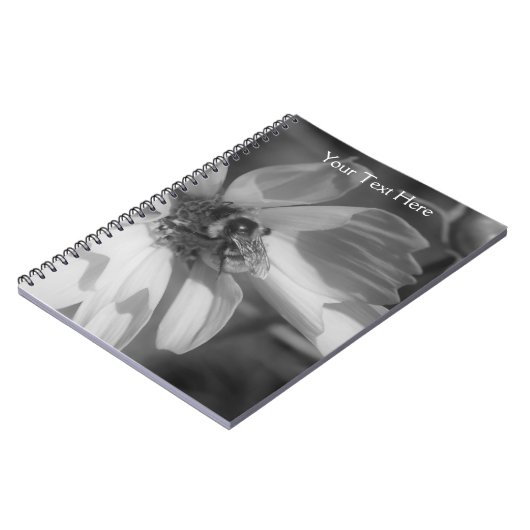 Biene On Cosmos Blume Notebook Notizblock (Linke Seite)