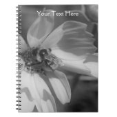 Biene On Cosmos Blume Notebook Notizblock (Vorderseite)