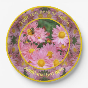 Biene on Daisy Blume Natur Personalisiertes Party Pappteller