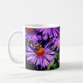 Biene On Lila Aster Blume Personalisiert Kaffeetasse (Links)